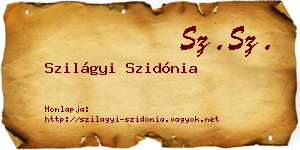 Szilágyi Szidónia névjegykártya